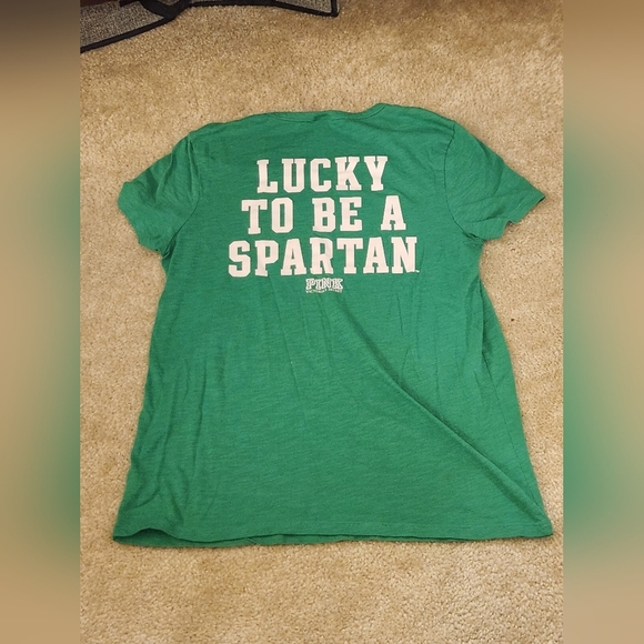 Victoria Secret Spartans Green Saint Patricks Day Shirt Size L #G213 - Picture 5 of 5